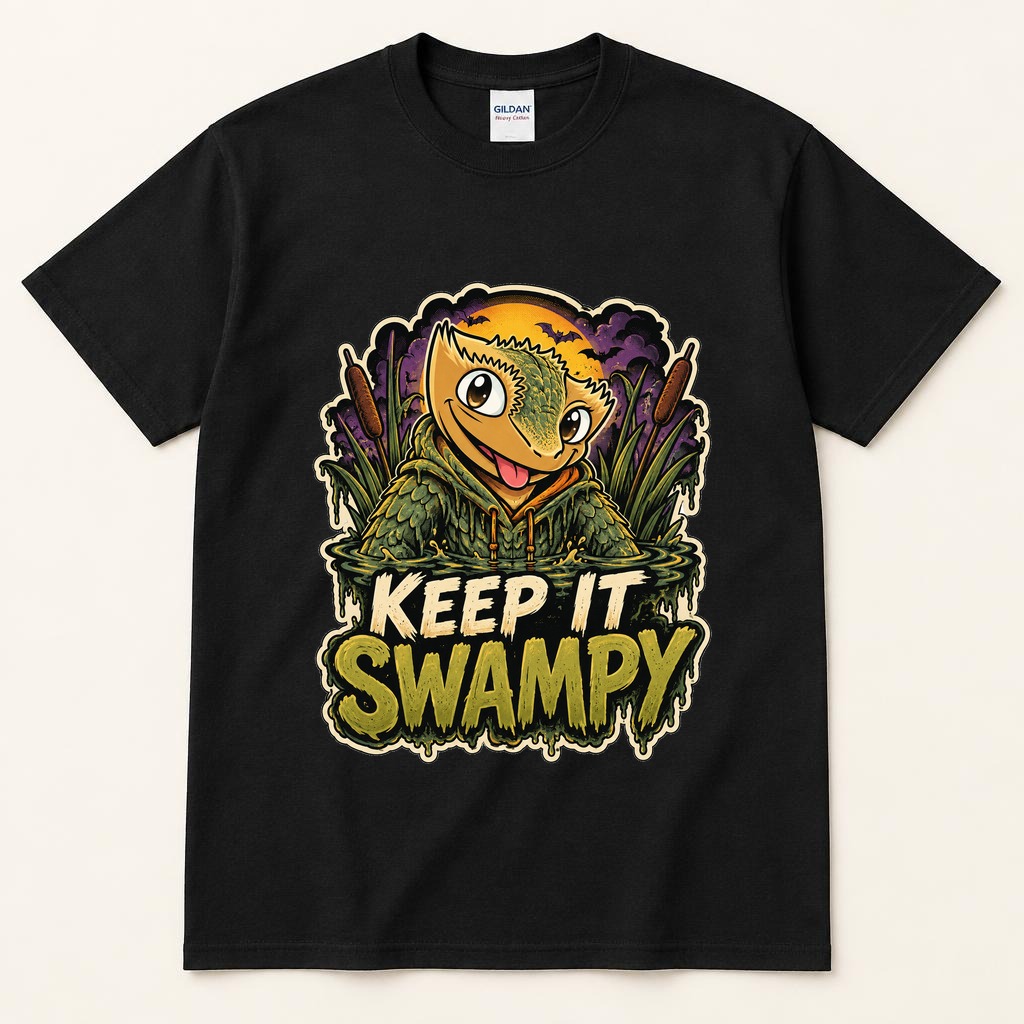 Crest Swamp Monster black tee