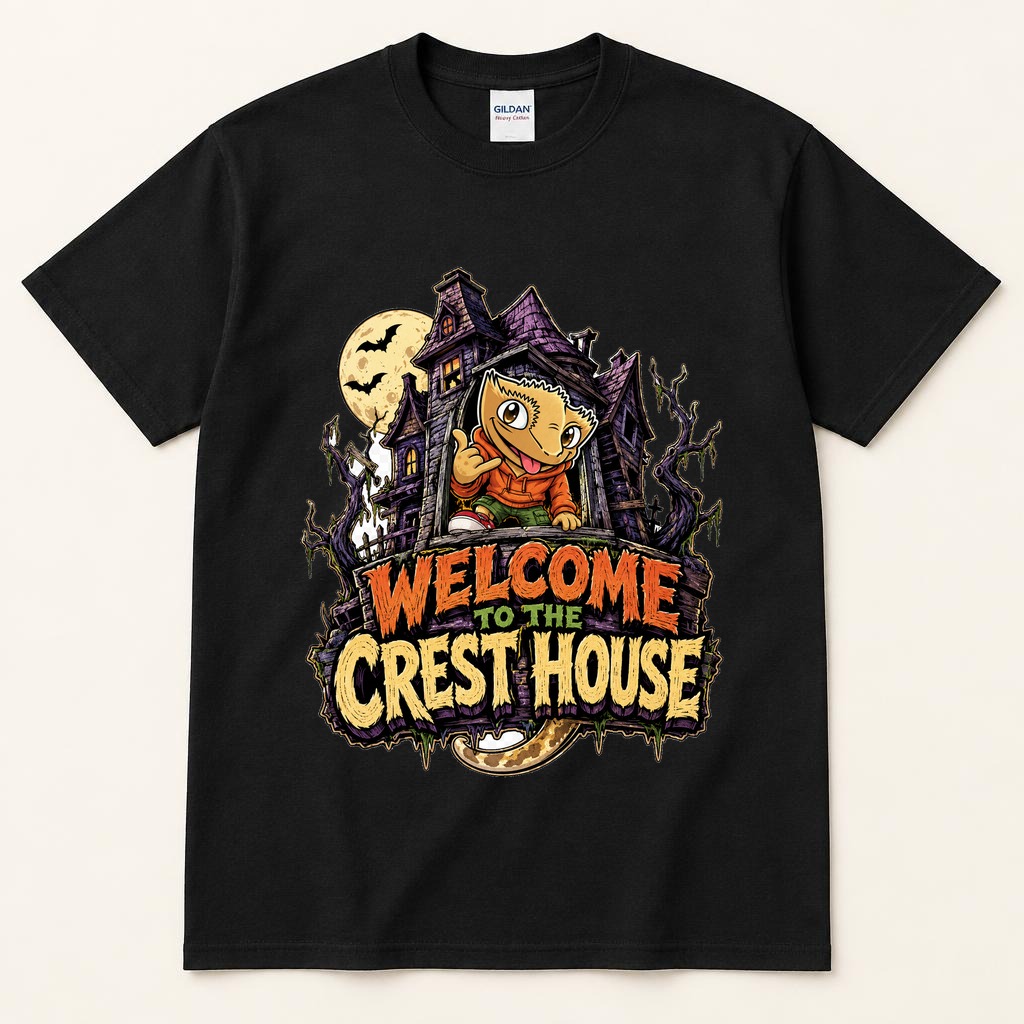Crest Haunted House black tee