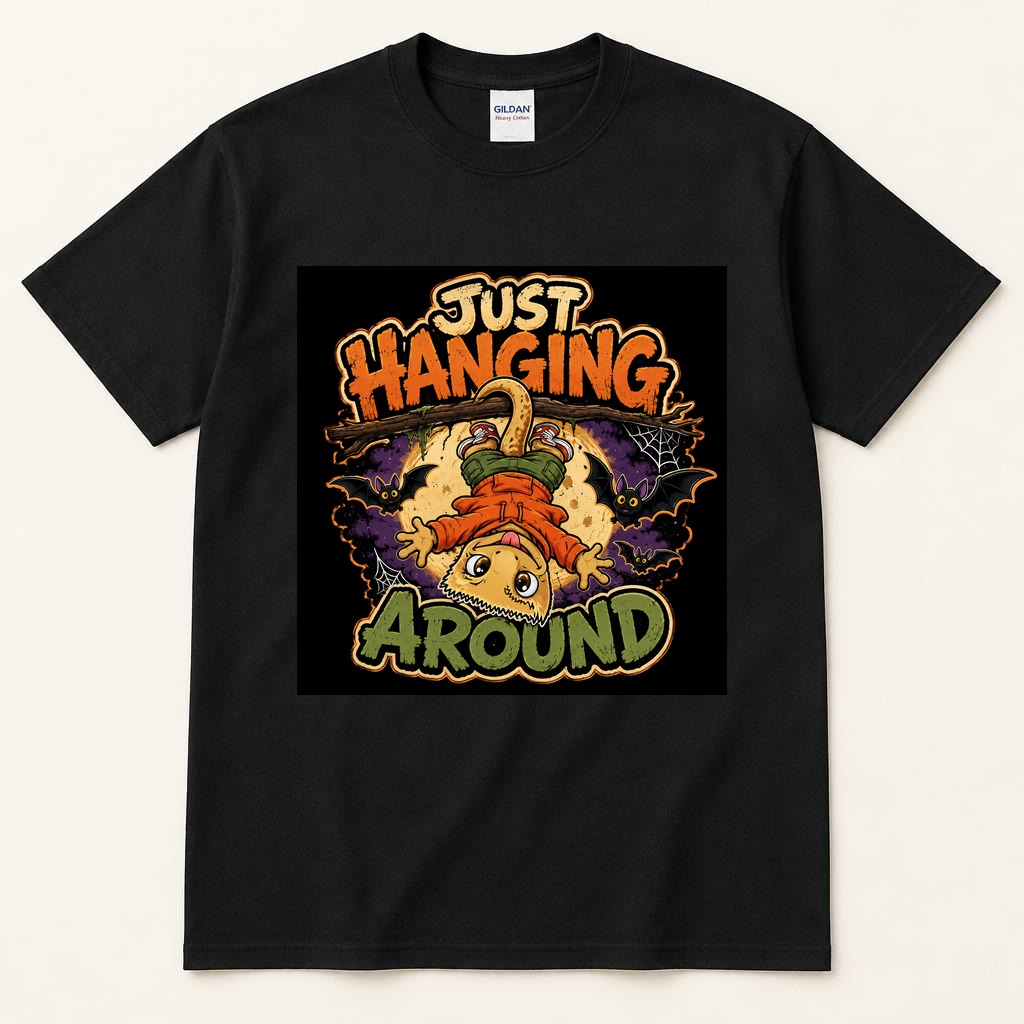 Just Hanging Around black tee