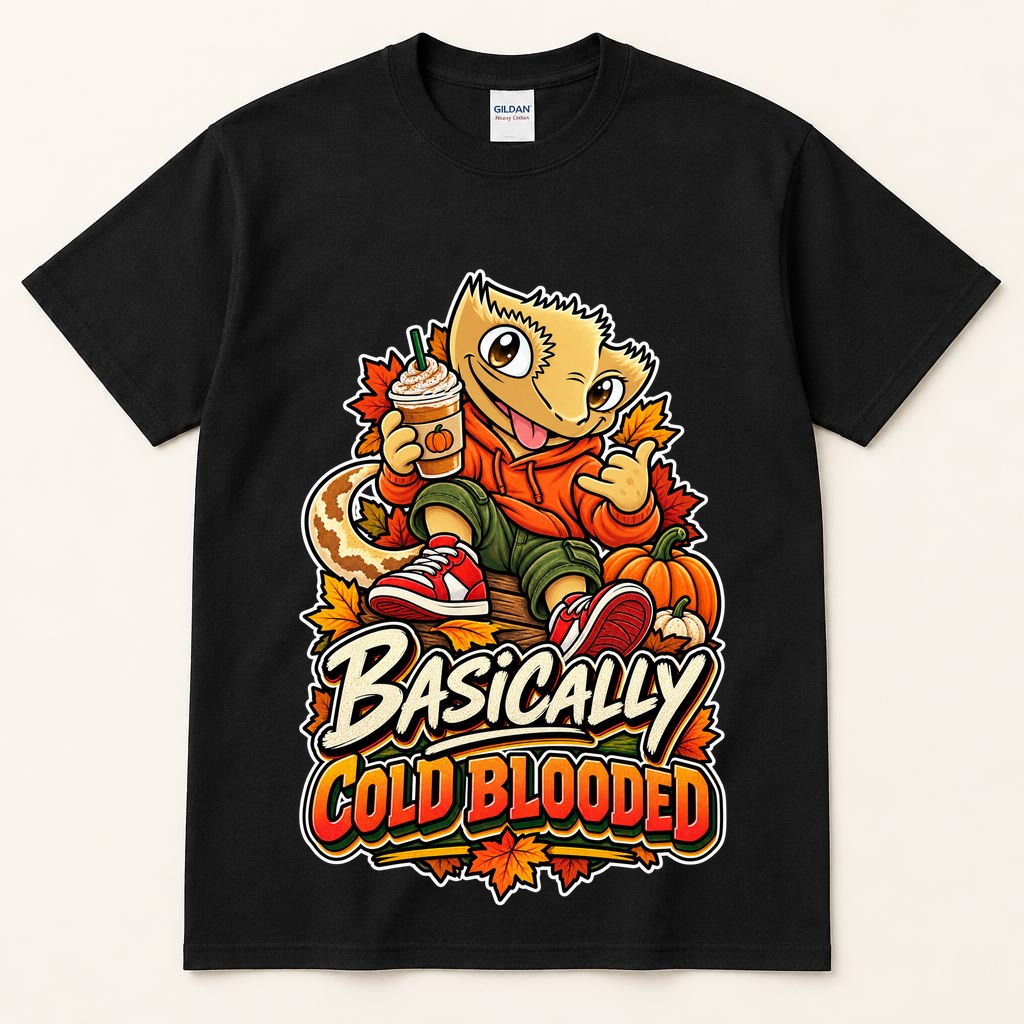 Basically Cold Blooded black tee