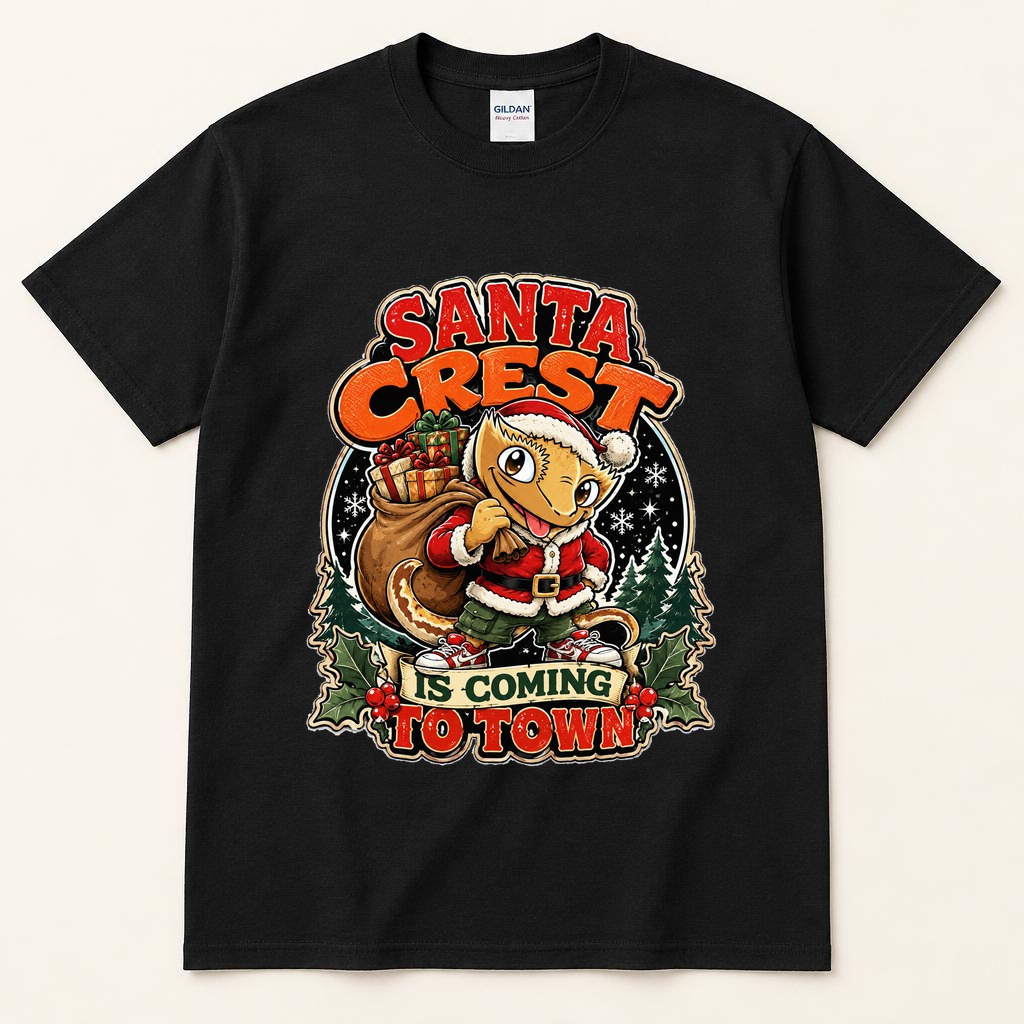 Santa Crest black tee