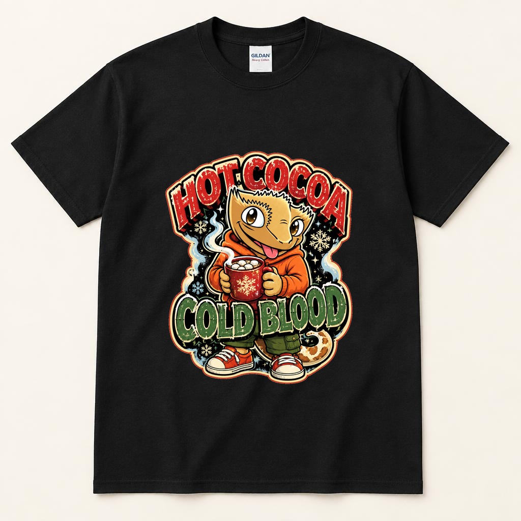 Hot Cocoa Cold Blood black tee
