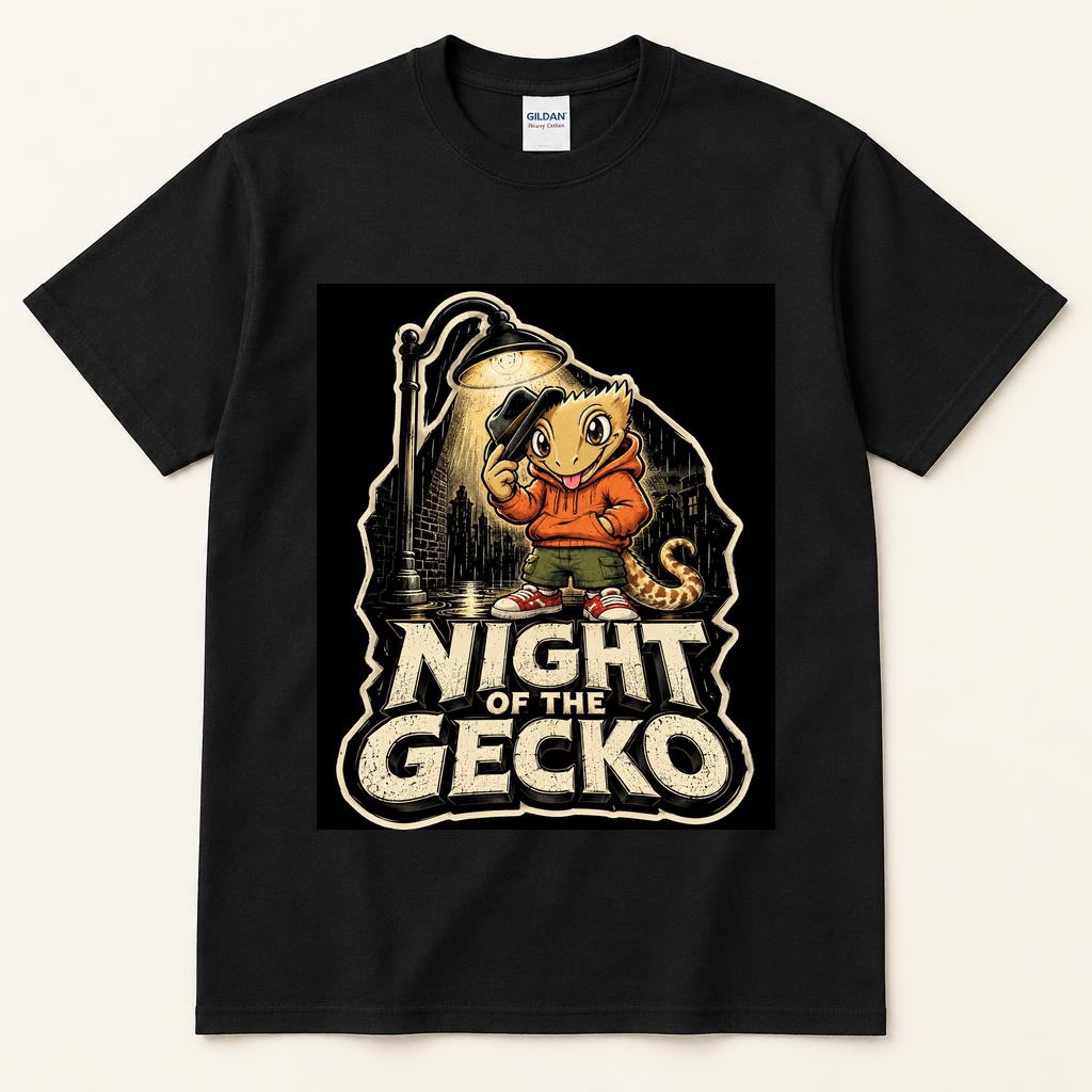 Night of the Gecko black tee