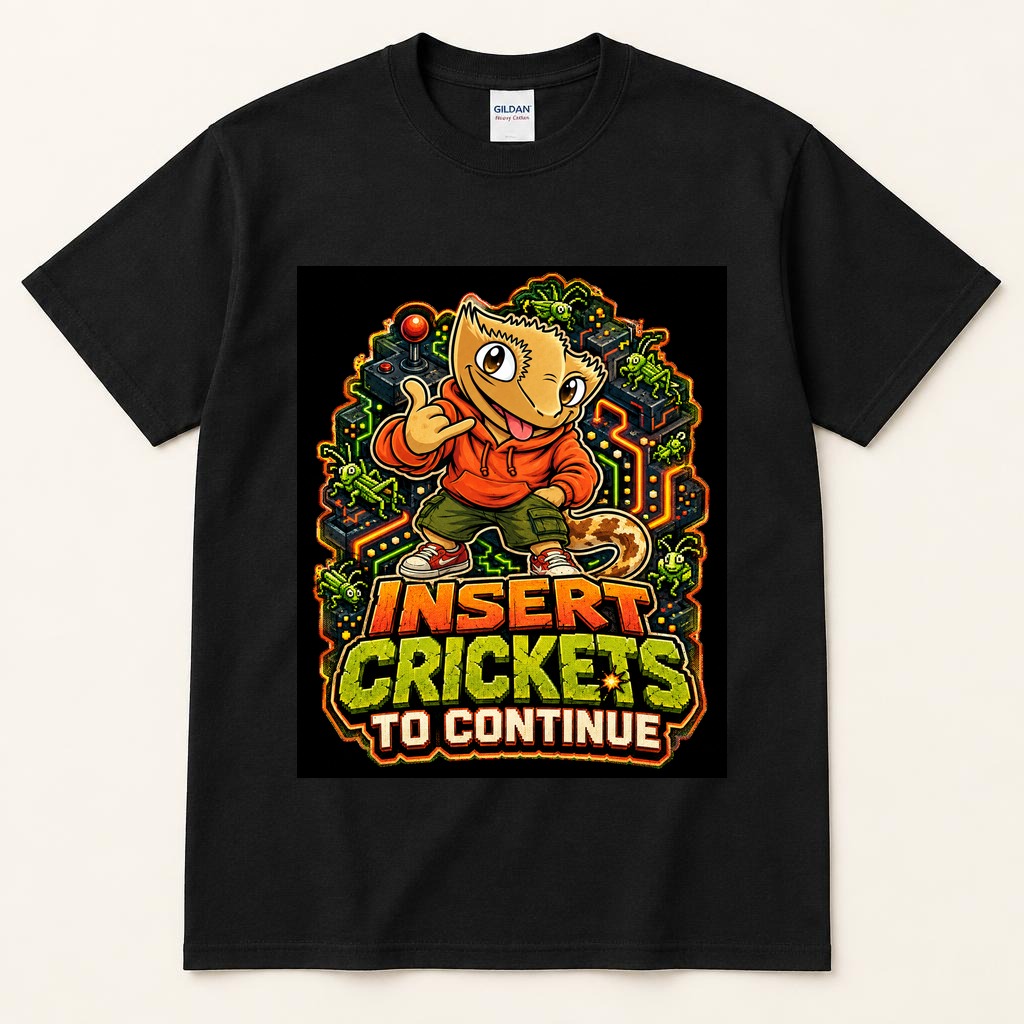 Insert Crickets to Continue black tee