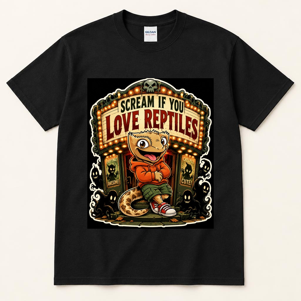 Scream If You Love Reptiles black tee