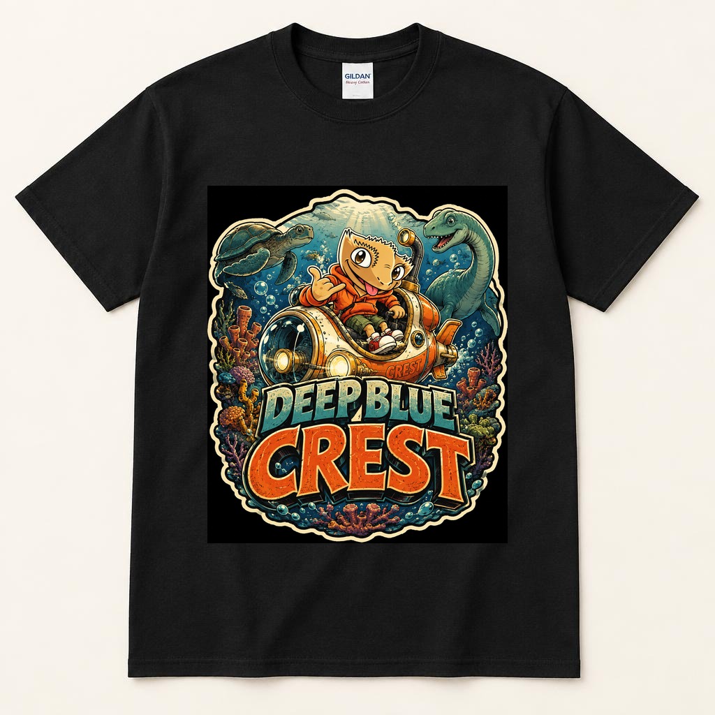 Deep Blue Crest black tee
